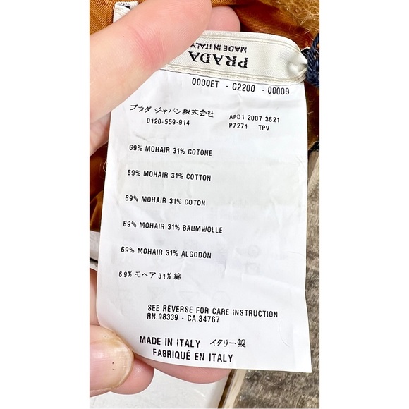 |SOLD| Prada Mohair Wrap/Shawl in Camel Brown - Picture 6 of 9